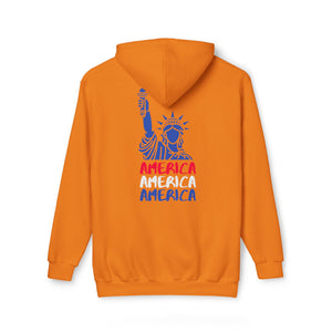 America x 3 - Unisex Hooded Sweatshirt, Made in USA