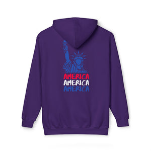America x 3 - Unisex Hooded Sweatshirt, Made in USA