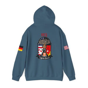 HQ Call Sign -  USANEC-S - Flags on Sleeves - Unisex Heavy Blend™ Hooded Sweatshirt