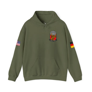HQ Call Sign -  USANEC-S - Flags on Sleeves - Unisex Heavy Blend™ Hooded Sweatshirt