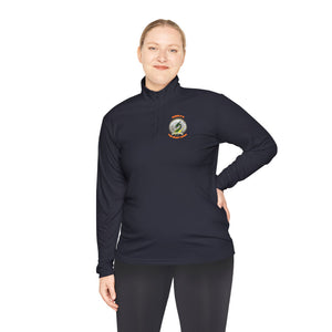 CSD Dragon - Orange text - Unisex Quarter-Zip Pullover