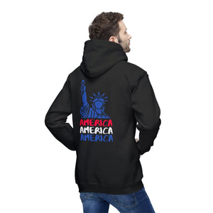 America x 3 - Unisex Hooded Sweatshirt, Made in USA