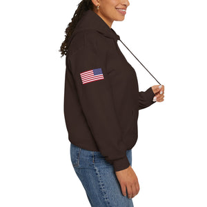 S4 - Option 1 - 102D SSB - Flags on Sleeves - Unisex Heavy Blend™ Hooded Sweatshirt