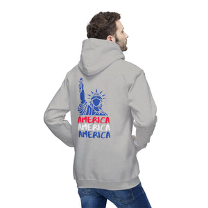 America x 3 - Unisex Hooded Sweatshirt, Made in USA