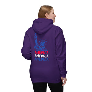 America x 3 - Unisex Hooded Sweatshirt, Made in USA