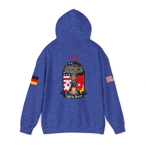 HQ Call Sign -  USANEC-S - Flags on Sleeves - Unisex Heavy Blend™ Hooded Sweatshirt