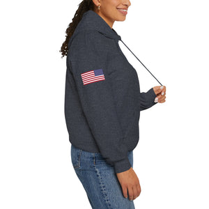 S4 - Option 1 - 102D SSB - Flags on Sleeves - Unisex Heavy Blend™ Hooded Sweatshirt