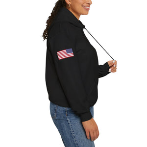 CMO Call Sign -  USANEC-S - Flags on Sleeves - Unisex Heavy Blend™ Hooded Sweatshirt