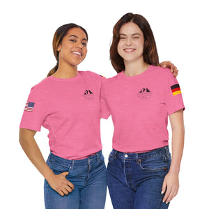 WHM - Flag on Sleeves - Unisex Jersey Short Sleeve Tee