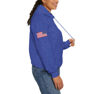S4 - Option 1 - 102D SSB - Flags on Sleeves - Unisex Heavy Blend™ Hooded Sweatshirt