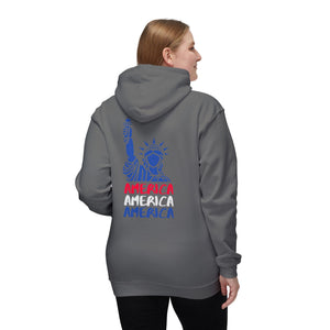 America x 3 - Unisex Hooded Sweatshirt, Made in USA