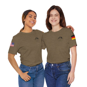 WHM - Flag on Sleeves - Unisex Jersey Short Sleeve Tee