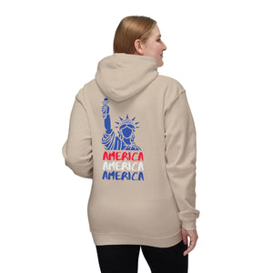 America x 3 - Unisex Hooded Sweatshirt, Made in USA