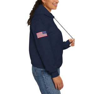 S4 - Option 1 - 102D SSB - Flags on Sleeves - Unisex Heavy Blend™ Hooded Sweatshirt