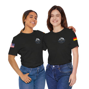 WHM - Flag on Sleeves - Unisex Jersey Short Sleeve Tee