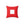 Signal Flag - White Square on Red - Spun Polyester Square Pillow