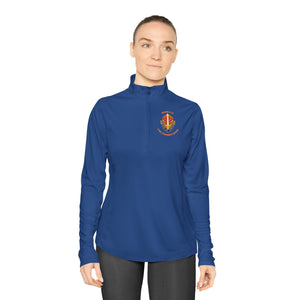 CAB Sword - Orange text - Ladies Quarter-Zip Pullover