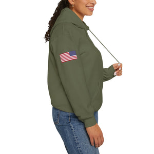 Titan 5 Call Sign -  USANEC-S - Flags on Sleeves - Unisex Heavy Blend™ Hooded Sweatshirt