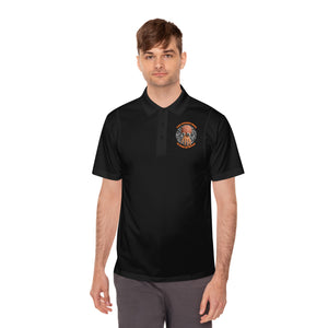 CAB Big Brains - Orange text - Men's Sport Polo Shirt