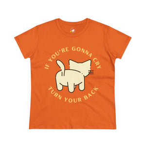 Turn Around With A Smile - Women's Midweight Cotton Tee