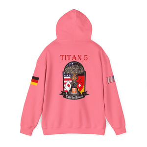 Titan 5 Call Sign -  USANEC-S - Flags on Sleeves - Unisex Heavy Blend™ Hooded Sweatshirt