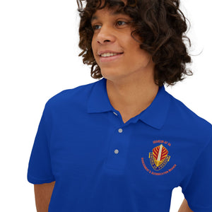 AAB Sword - Orange text - Men's Piqué Polo