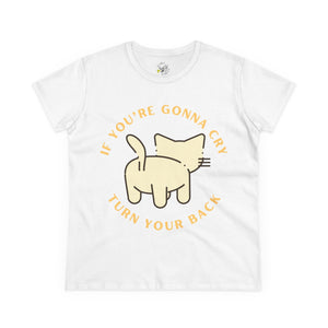Turn Around With A Smile - Women's Midweight Cotton Tee