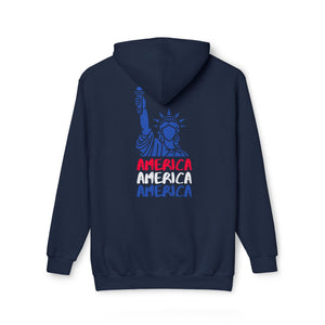 America x 3 - Unisex Hooded Sweatshirt, Made in USA