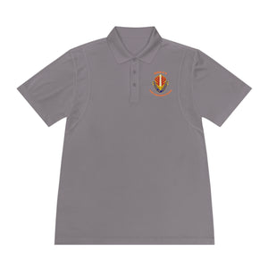 CAB Sword - Orange text - Men's Sport Polo Shirt