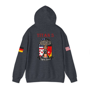 Titan 5 Call Sign -  USANEC-S - Flags on Sleeves - Unisex Heavy Blend™ Hooded Sweatshirt