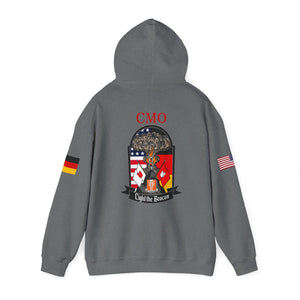 CMO Call Sign -  USANEC-S - Flags on Sleeves - Unisex Heavy Blend™ Hooded Sweatshirt