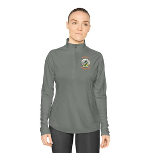 CSD Dragon - Orange text - Ladies Quarter-Zip Pullover
