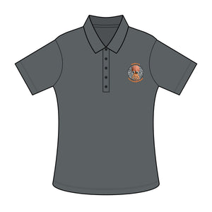 CAB Brain - Orange text -  Ladies Fine Pique Blend Polo