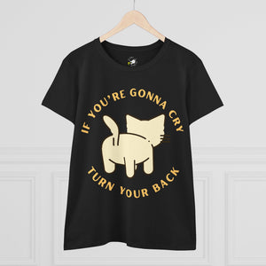 Turn Around With A Smile - Women's Midweight Cotton Tee