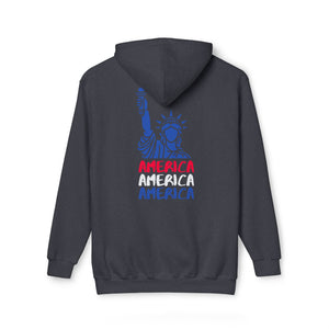 America x 3 - Unisex Hooded Sweatshirt, Made in USA